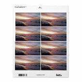 ****BEACH SUNRISE**** ADRESSE ETIKETT (Vorne)