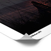 Beach Sunrise "Be Noble" Poster (Ecke)