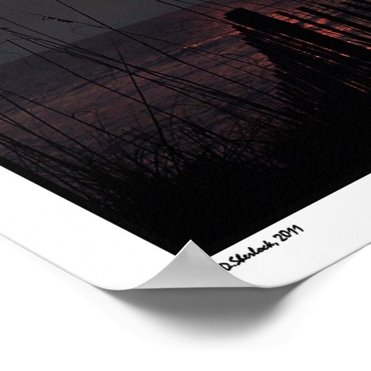 Beach Sunrise "Be Noble" Poster (Ecke)