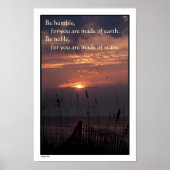 Beach Sunrise "Be Noble" Poster (Vorne)