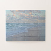 Beach Sunrise Calm Ocean Waters Kunstkunst Easy Puzzle (Horizontal)