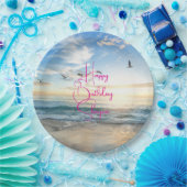 Beach Sunrise Custom Party Pappteller (Party)