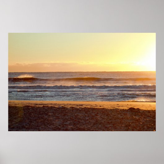 Beach Sunrise Foto Poster (Vorne)