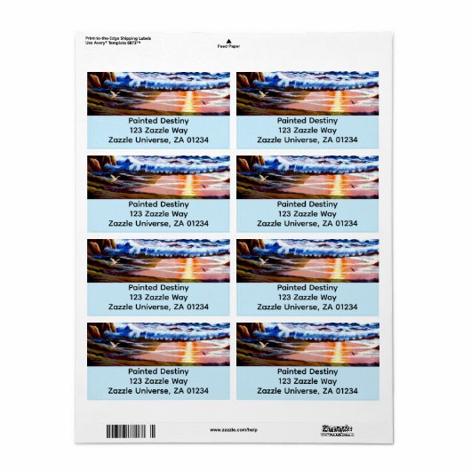 Beach Sunrise Label (Vorne)