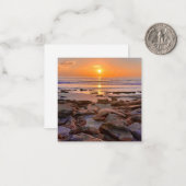 Beach Sunrise Mini-Notecard-Set Mitteilungskarte (Vorderseite/Rückseite Beispiel)
