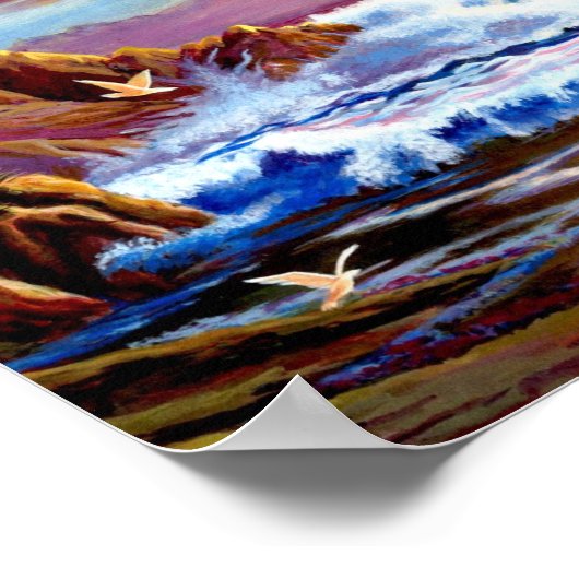 Beach Sunrise Poster (Ecke)