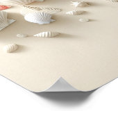 Beach Sunrise & Seashells Poster (Ecke)