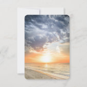 Beach Sunrise String Lights Save the Date (Rückseite)