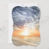 Beach Sunrise String Lights Seashell UAWG Einladung (Rückseite)