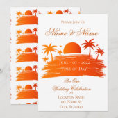 Beach Sunrise Sunset Thunder_Cove Einladung (Vorne/Hinten)