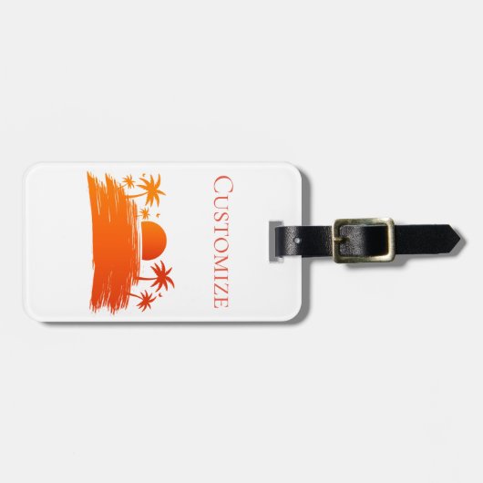 Beach Sunrise Sunset Thunder_Cove Gepäckanhänger (Vorderseite horizontal)