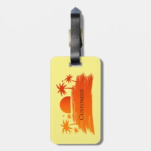 Beach Sunrise Sunset Thunder_Cove Gepäckanhänger (Rückseite vertikal)