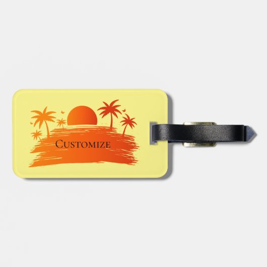 Beach Sunrise Sunset Thunder_Cove Gepäckanhänger (Rückseite horizontal)