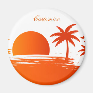 Beach Sunrise Sunset Thunder_Cove Magnet