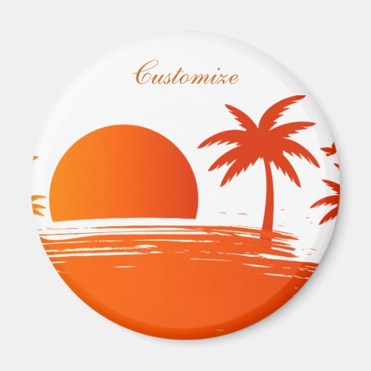 Beach Sunrise Sunset Thunder_Cove Magnet (Vorne)