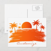 Beach Sunrise Sunset Thunder_Cove Postkarte (Vorne/Hinten)