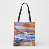 Beach Sunrise Totbeutel Tasche (Vorderseite)