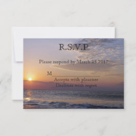 Beach Sunrise UAWG RSVP Karte