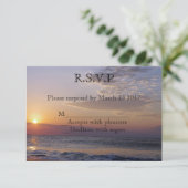 Beach Sunrise UAWG RSVP Karte (Stehend Vorderseite)