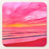 Beach Sunrise Untersetzer von Ocean Design (Vorderseite)