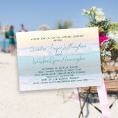 Beach Sunrise Wedding Template Einladung