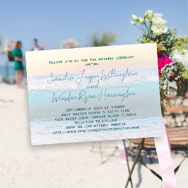 Beach Sunrise Wedding Template Einladung