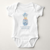 Beach Sunset Ananas Tropical Summer Cruise Baby Strampler (Vorderseite)