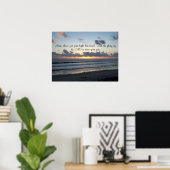 Beach Sunset Arise Isaiah 60:1 Print Poster (Heimbüro)