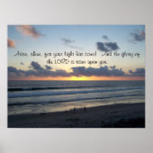 Beach Sunset Arise Isaiah 60:1 Print Poster (Vorne)