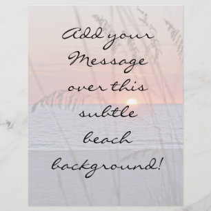 Beach Sunset Background Flyer