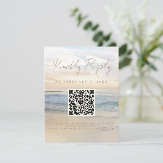 Beach Sunset Beachfront - Scan Code UAWG Begleitkarte (Stehend Vorderseite)