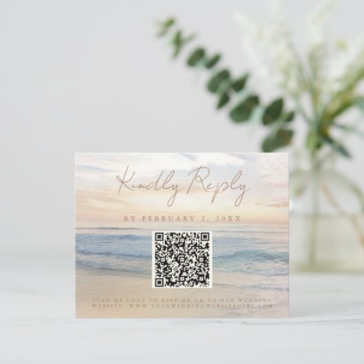 Beach Sunset Beachfront - Scan Code UAWG Begleitkarte (Stehend Vorderseite)