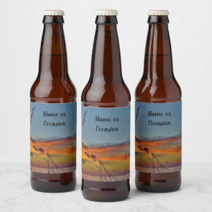 Beach Sunset Beer Label Bierflaschenetikett