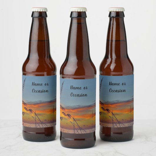 Beach Sunset Beer Label Bierflaschenetikett (Flaschen)