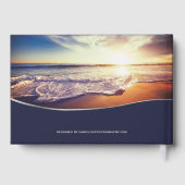 Beach Sunset Beerdigung Gästebuch (Rückseite)