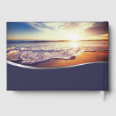 Beach Sunset Beerdigung Gästebuch (Rückseite)