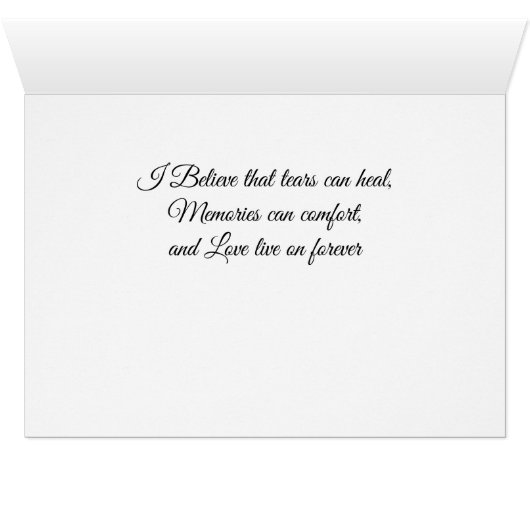 Beach Sunset Beileid Grußkarte (Innenansicht Horizontal (Unten))