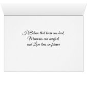 Beach Sunset Beileid Grußkarte (Innenansicht Horizontal (Unten))