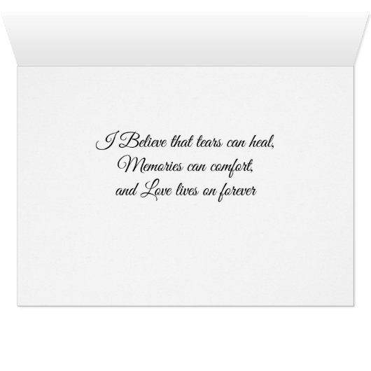 Beach Sunset Beileid Grußkarte (Innenansicht Horizontal (Unten))