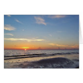 Beach Sunset Beileid Grußkarte (Vorderseite (Horizontal))