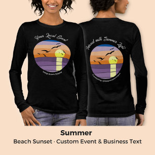 Beach Sunset - Benutzerdefinierter Event- und Gesc Tri-Blend Shirt