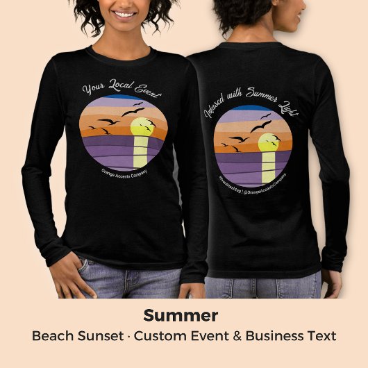 Beach Sunset - Benutzerdefinierter Event- und Gesc Tri-Blend Shirt