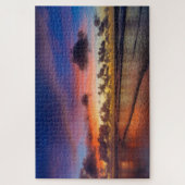 Beach Sunset Blue Cloudy Sky Puzzle (Vertikal)