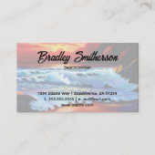 Beach Sunset Business Card Visitenkarte (Vorderseite)