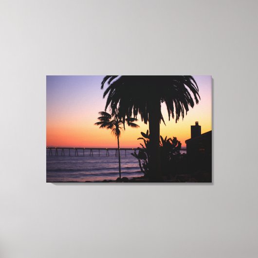 Beach Sunset Canvas Print Leinwanddruck (Vorderseite)