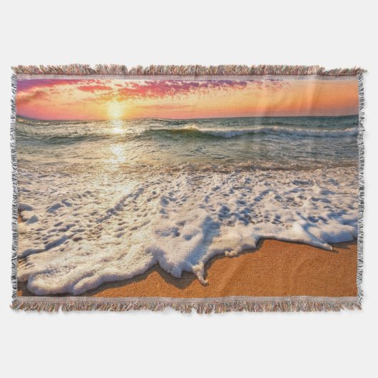 Beach Sunset Decke (Vorderseite)