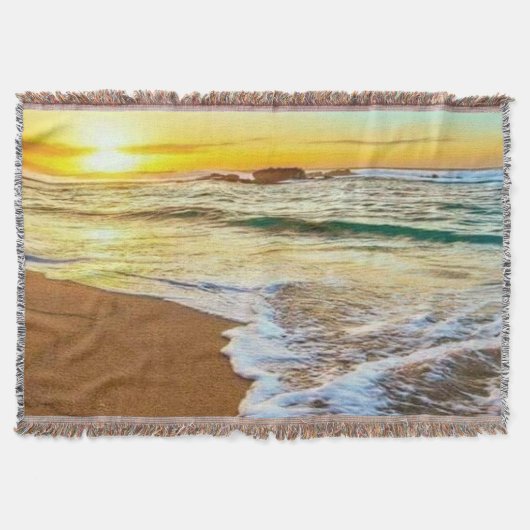 Beach Sunset Decke (Vorderseite)