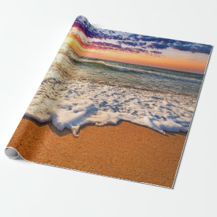 Beach Sunset Decoupage Geschenkpapier
