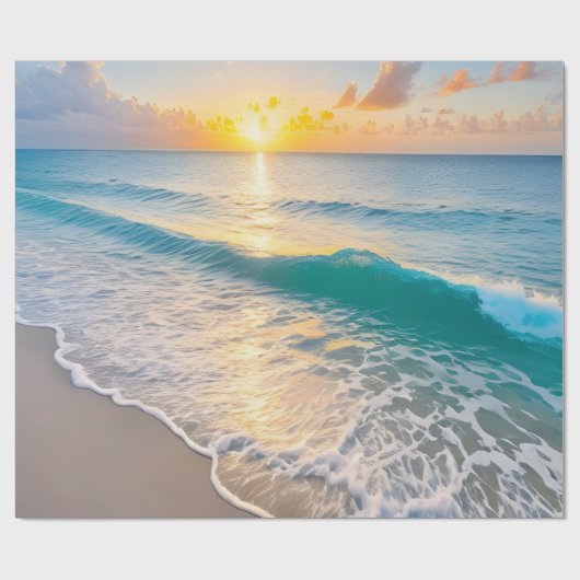 Beach Sunset Decoupage Geschenkpapier (Flach)