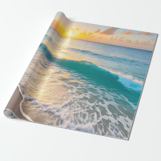Beach Sunset Decoupage Geschenkpapier